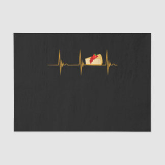 Cheesecake Dessert Cheese Cake Heartbeat Ekg Pulse Tissue Paper