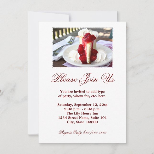 Cheesecake Invitations (Front)