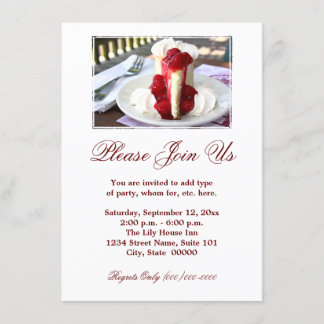 Cheesecake Invitations