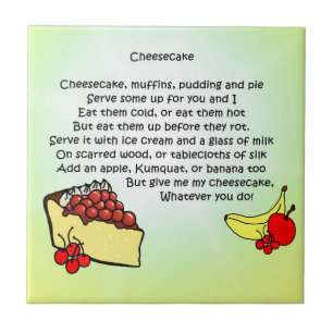 Cheesecake Poem Tile