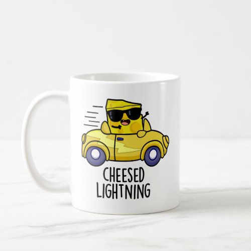 Cheesed Lightning Funny Cheese Pun  Coffee Mug