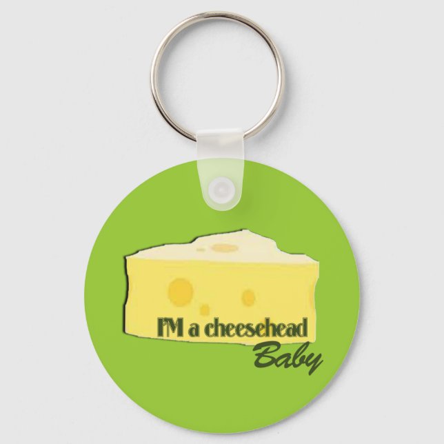 cheesehead baby keychain (Front)