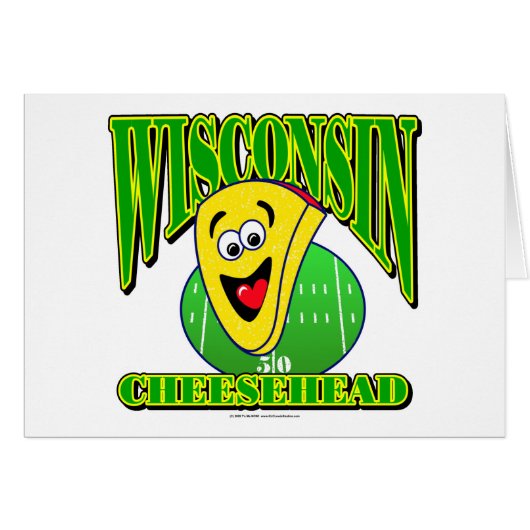 CheeseHead Cartoon 2 Cards (Front Horizontal)