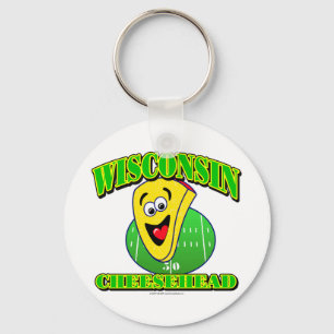 CheeseHead Cartoon Keychain