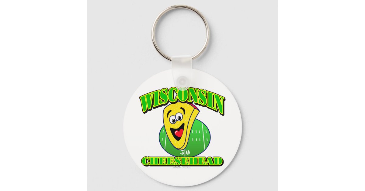 CheeseHead Cartoon Keychain Zazzle