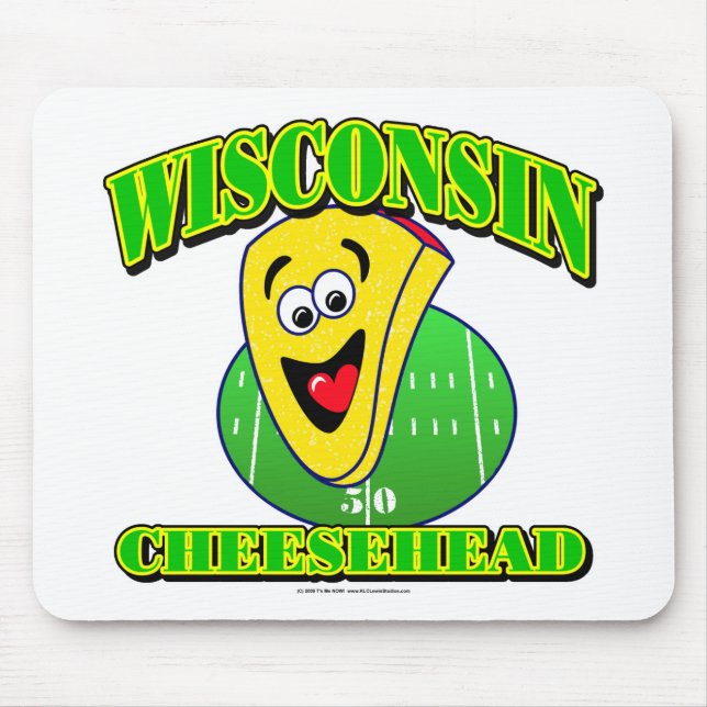 CheeseHead Cartoon Mouse Pad (Front)