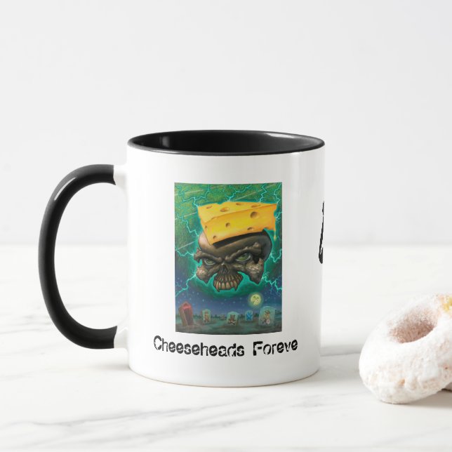 Cheeseheads Forever! shirt Mug (With Donut)