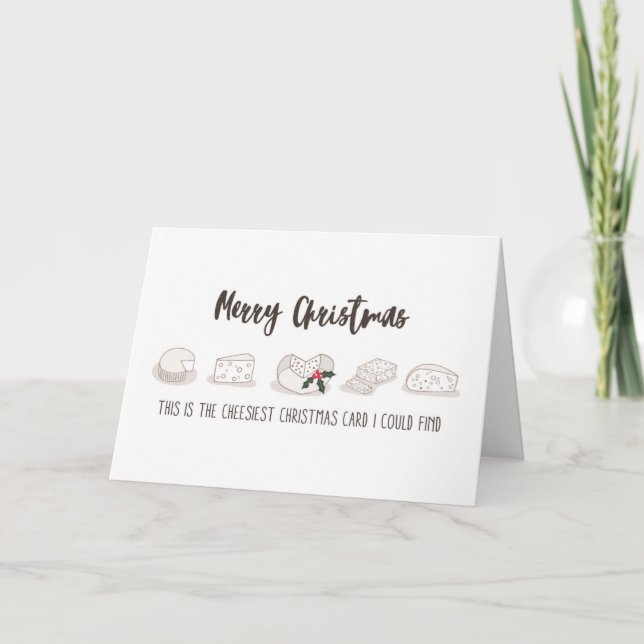 Cheesiest Christmas card, funny Holiday Card (Front)
