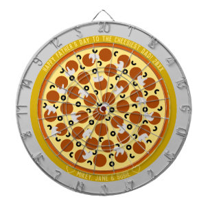 Cheesiest Dad Pepperoni Pizza w/ Toppings Dart Board