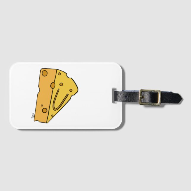 Cheesin' Cutie Cheese Luggage Tag (Front Horizontal)