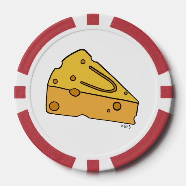 Cheesin' Cutie Cheese Poker Chips (Front)