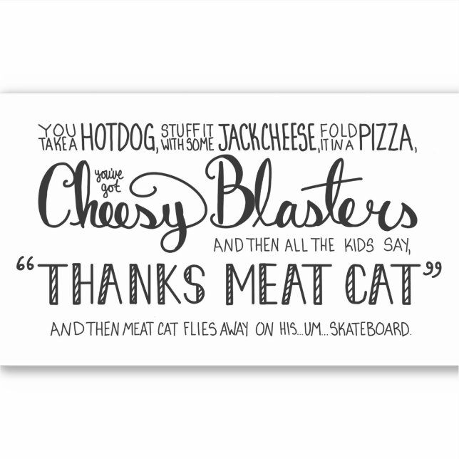 CHEESY BLASTERS  STICKER (Front)