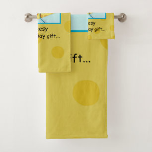 Cheesy Boss's Day, Holiday, Humor Bath Towel Set