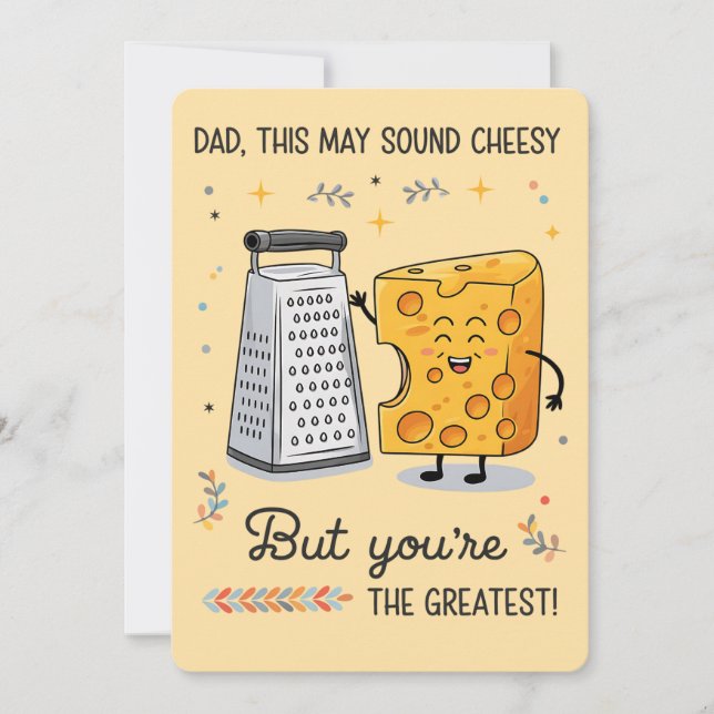 Cheesy Cheese Dad Funny Birthday Father's Day Invitation (Front)