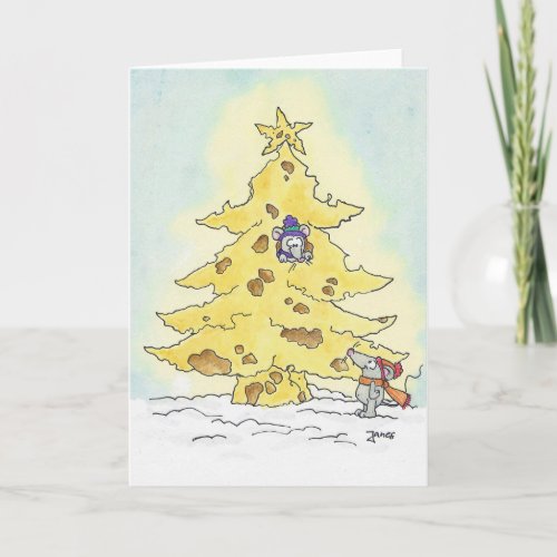 CHEESY CHRISTMAS greeting card by Nicole Janes