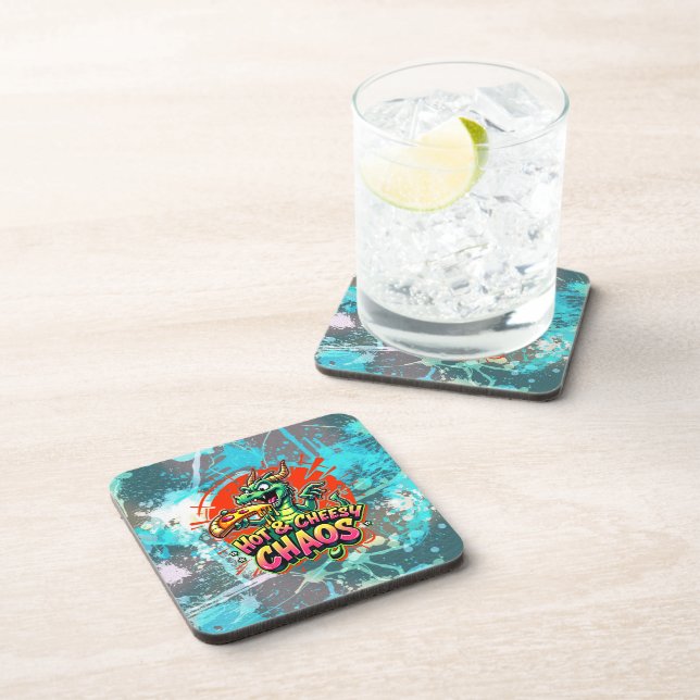Cheesy Dragon Delight Beverage Coaster (Right Side)