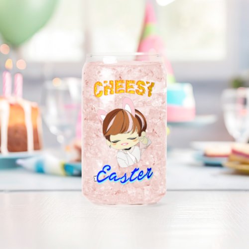 Cheesy Easter Can Glass