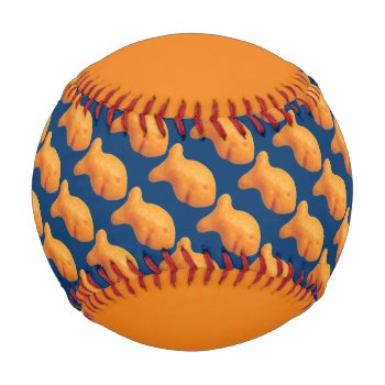 Cheesy Goldfish Baseball by aresby at Zazzle