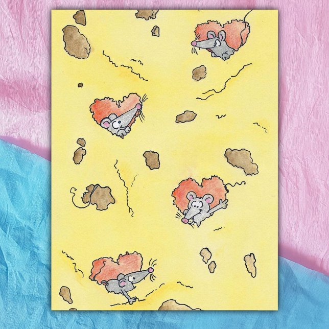 Cheesy Hearts Valentine's Day Holiday Postcard (Creator Uploaded)