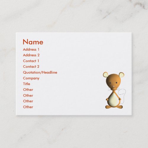 Cheesy Little Mouse Business Card