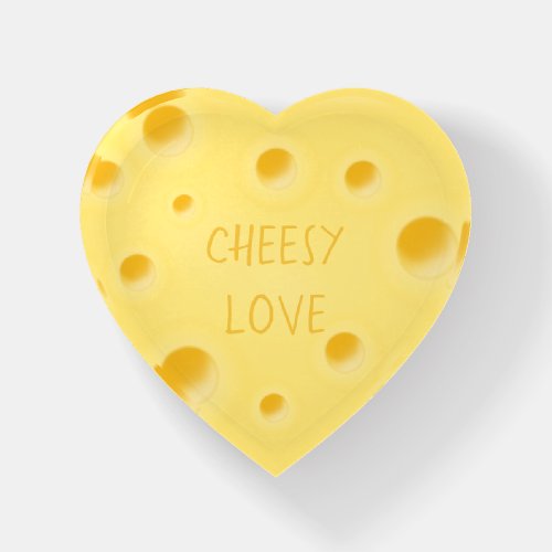 Cheesy Love Adorable Custom Cheese Heart Paperweight