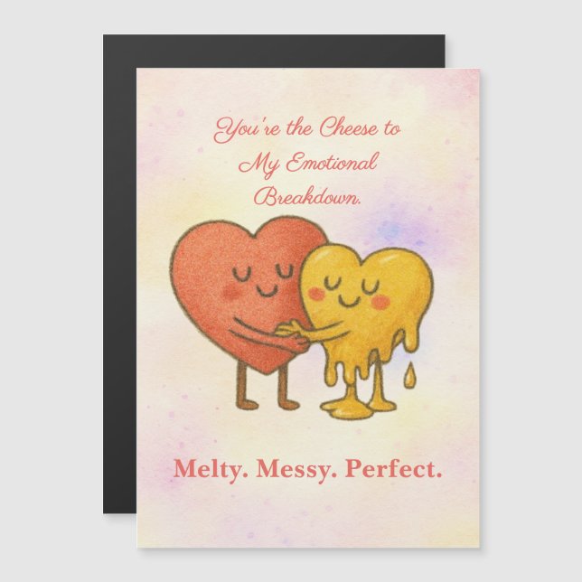 Cheesy Love & Laughs – Funny Magnetic Card (Front/Back)