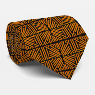 Cheesy Noodle Doodle Art Symmetrical Lined Pattern Neck Tie