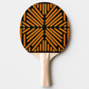 Cheesy Noodle Doodle Art Symmetrical Lined Pattern Ping Pong Paddle