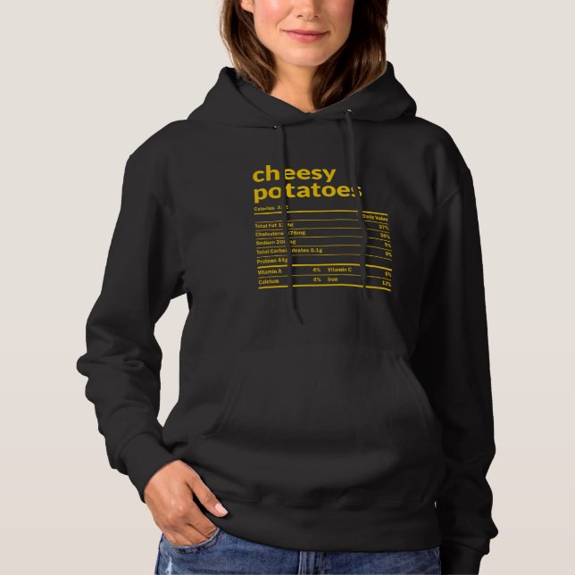 Cheesy Potatoes Nutrition Facts Thanksgiving Chris Hoodie (Front)