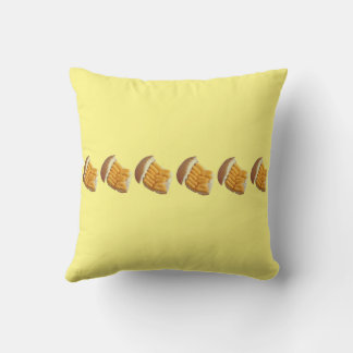 Cheesy Puff Patterned Pillow. Throw Pillow