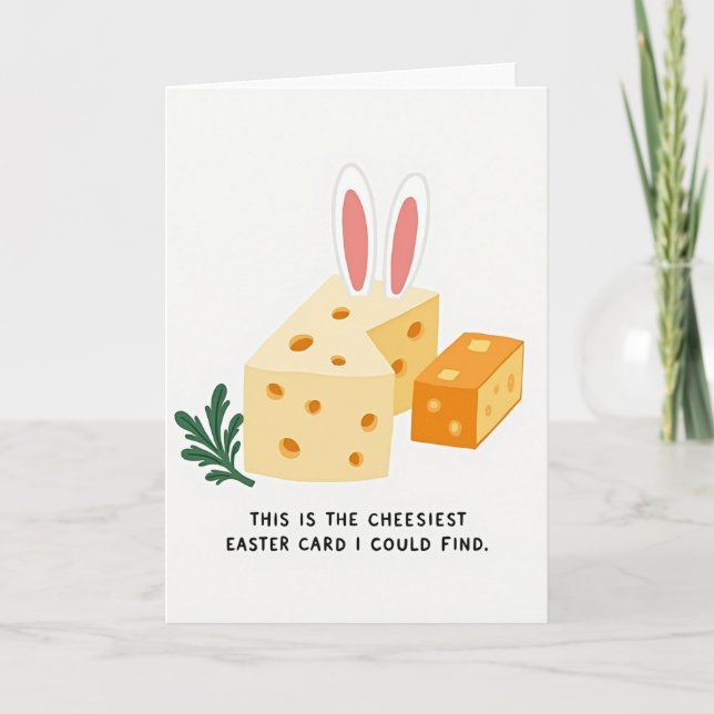 Cheesy Spring Animal Fun Card (Front)