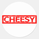 Cheesy Stamp Classic Round Sticker