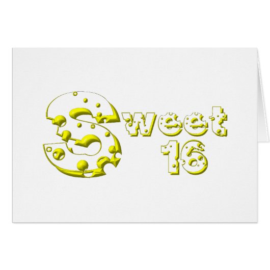 Cheesy Sweet 16 Cards (Front Horizontal)