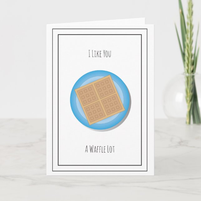 Cheesy Valentine's Day Card - Waffle (Front)
