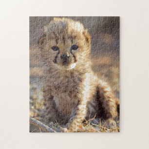 Cheetah 19 days old male cub jigsaw puzzle
