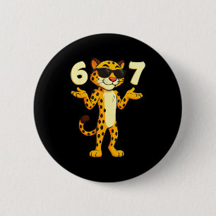 Cheetah 67 Meme Funny Kids Teens Gen Alpha Slang 6 Button