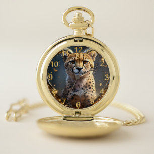 Cheetah: A Golden Love Heart Pocket Watch