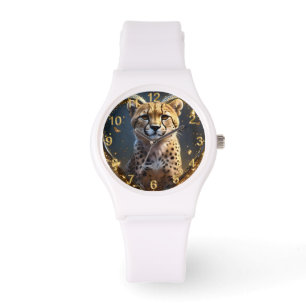 Cheetah: A Golden Love Heart Watch