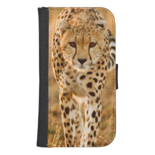 Cheetah (Acinonyx Jubatus) Portrait, Maasai Wallet Phone Case For Samsung Galaxy S4