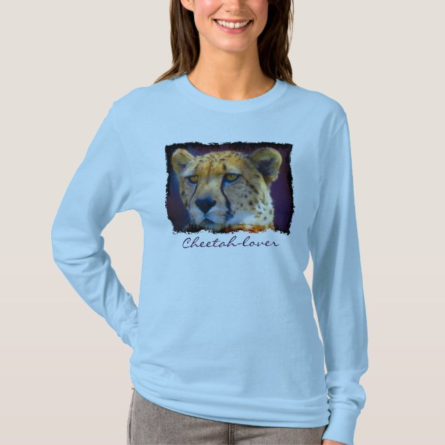 Cheetah African Big Cat Wildlife-lover Art Shirt (Front)