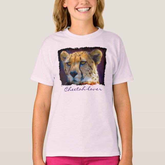 Cheetah African Big Cat Wildlife-lover Art T-Shirt (Front)