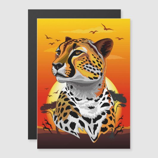 Cheetah African Feline Wild Animal (Front/Back)