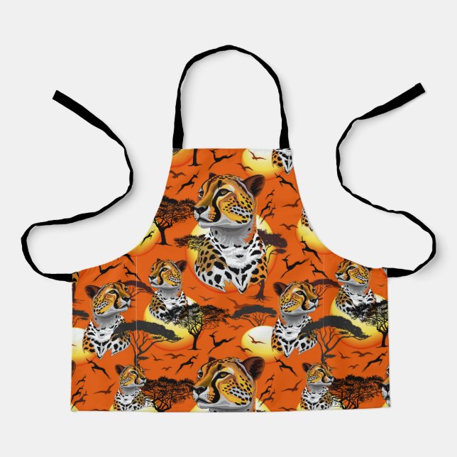 Cheetah African Feline Wild Animal Apron (Front)