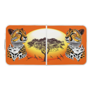 Cheetah African Feline Wild Animal Beer Pong Table