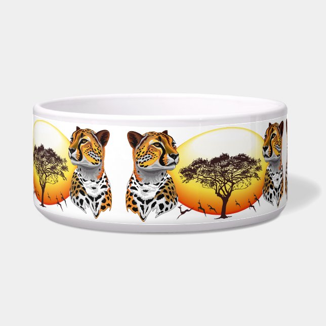Cheetah African Feline Wild Animal Bowl (Front)