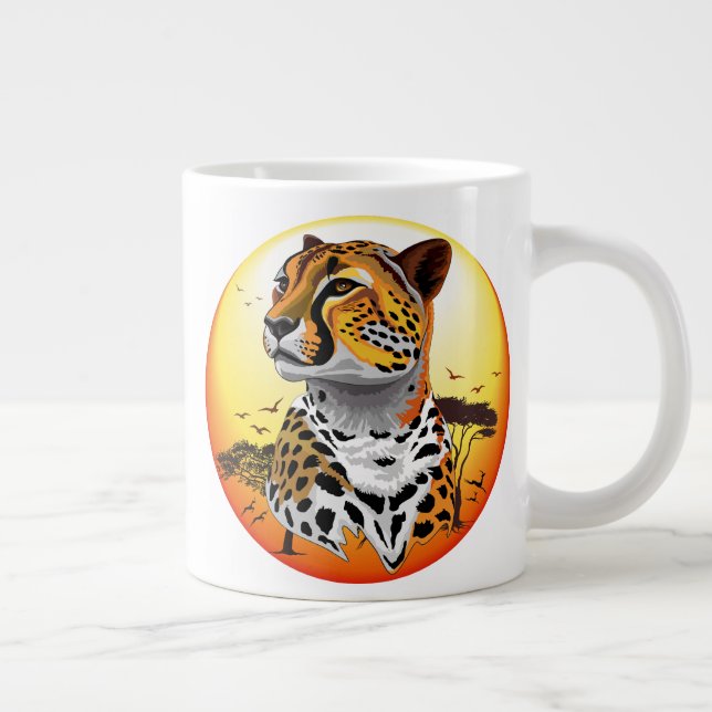 Cheetah African Feline Wild Animal Giant Coffee Mug (Right)