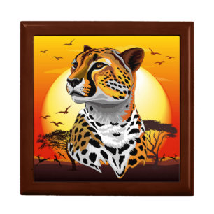 Cheetah African Feline Wild Animal Gift Box