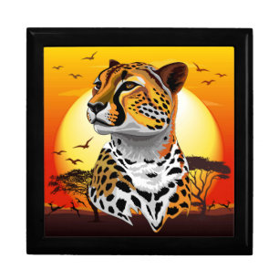 Cheetah African Feline Wild Animal Gift Box