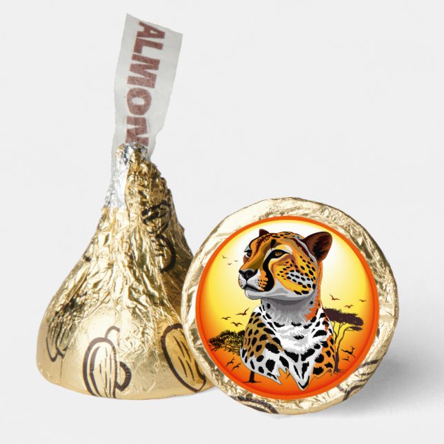 Cheetah African Feline Wild Animal Hershey®'s Kisses® (Front)