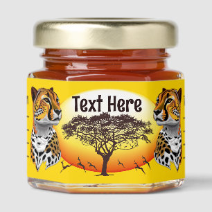 Cheetah African Feline Wild Animal Honey Jar Favors